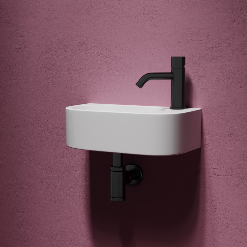 Раковина из сантехнического фарфора Ceramica Nova ELEMENT CN6066L 41х22 подвесная цвет белый 1 отверстие под смеситель - фото 5