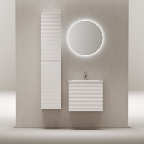 Тумба под раковину Sancos FOLK FL60W 59х45х50 подвесная цвет белый - фото 2