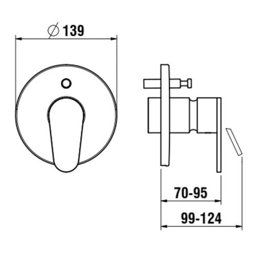 Смеситель для душа Laufen The New Classic HF900578100000 встраиваемый в стену хром - фото 2