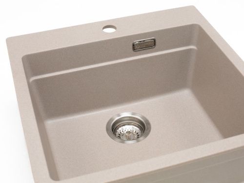 Кухонная мойка Grandex Aqua 500403 51х51 цвет бежевый поверхность матовая - фото 5