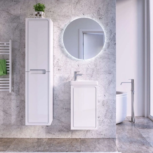 Тумба TA-MBO-40PR-blanco 40x22x65 + Раковина P-UM-COM40/1 Taliente - фото 2