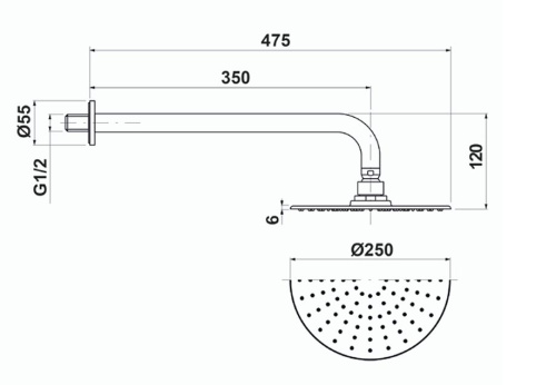Душевая система Oioli Micro MIBD011RO/C00 встраиваемая цвет хром - фото 3