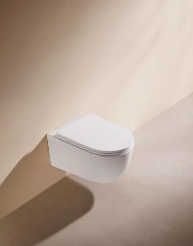 Чаша унитаза подвесная Arrow AHB2105H цвет белый без сиденья безободковая каскадный смыв - фото 3