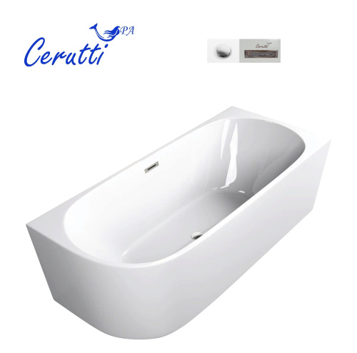 Ванна акриловая Cerutti SPA CT10091 170х75 отдельностоящая асимметричная с ножками - фото 4