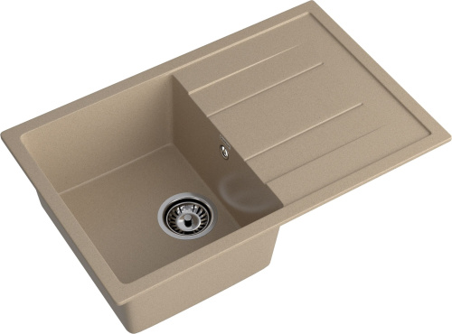 Кухонная мойка Granfest Quadro Q-780L песочный 77х50 цвет бежевый поверхность матовая - фото 2