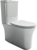 Унитаз напольный с бачком Ceramica Nova STAR CN1904 белый с сиденьем микролифт безободковый душевой смыв