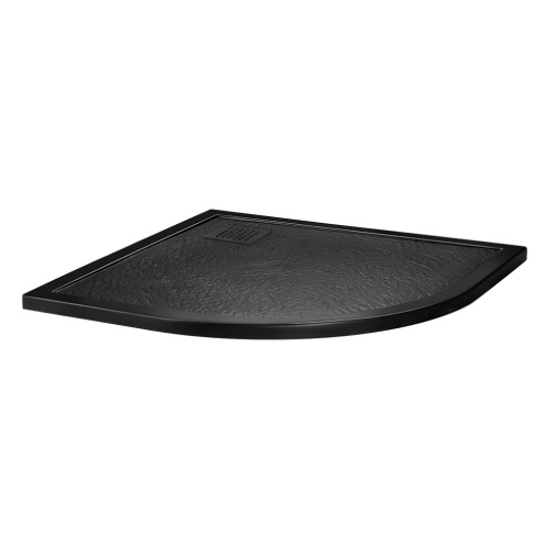 Душевой поддон BelBagno UNO TRAY-MR-UNO-R-90-550-35-NERO-NO 90х90 искусственный мрамор черный матовый - фото 2