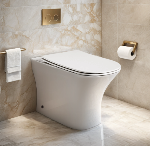 Унитаз приставной Cerutti SPA CT7841 белый с сиденьем микролифт безободковый каскадный смыв