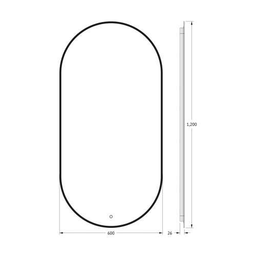 Зеркало в ванную Defesto AURA DF 2936S 60х120 - фото 2
