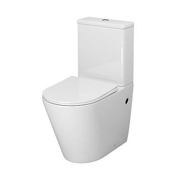 Унитаз напольный с бачком Grossman Color GR-4480S белый глянцевый с сиденьем микролифт безободковый каскадный смыв