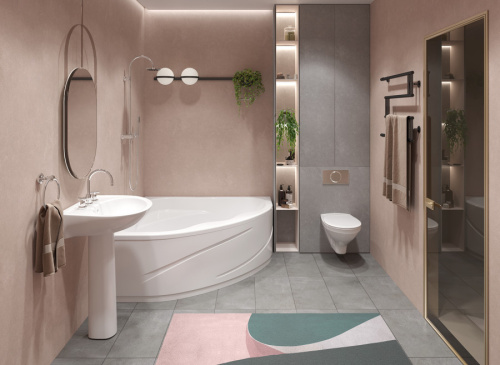 Раковина из сантехнического фарфора Santek Бореаль 1WH110484 48х59 подвесная цвет белый - фото 4