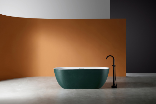 Ванна из искусственного камня Abber Frankfurt AM9941MBG 170х75 отдельностоящая овальная с каркасом - фото 2