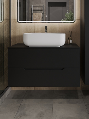 Тумба с раковиной Orange Line Li-100TubMDF+B03-600W 101х46х68 - фото 3