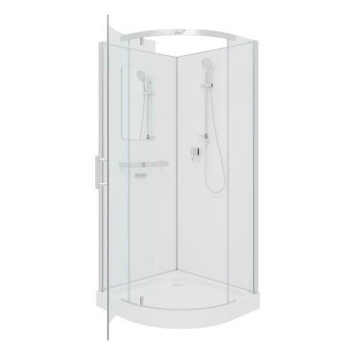 Душевая кабина Cerutti SPA KORRA90T 90х90 четверть круга без крыши ориентация универсальная - фото 3