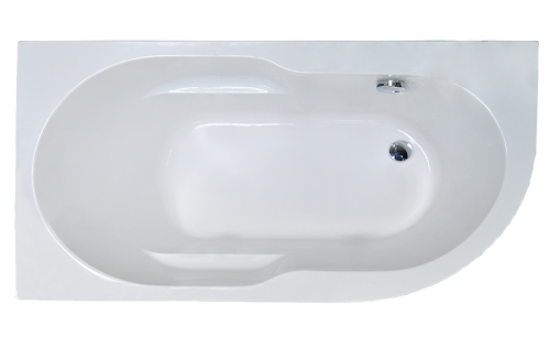Ванна акриловая Royal Bath AZUR RB614203L 160х80 пристенная асимметричная без каркаса