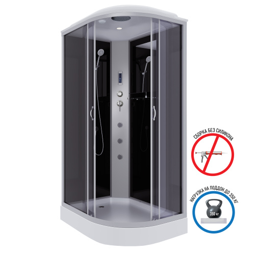 Душевая кабина Niagara Classic 35121433LF 120х80 асимметричная с крышей ориентация левая - фото 2