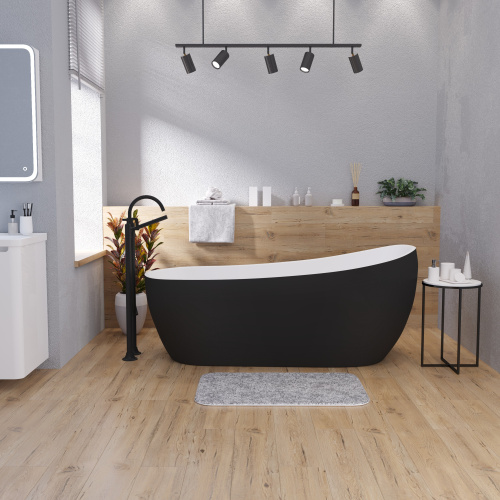 Ванна акриловая Grossman Galaxy GR-1403MB 170х75 отдельностоящая овальная с ножками - фото 2