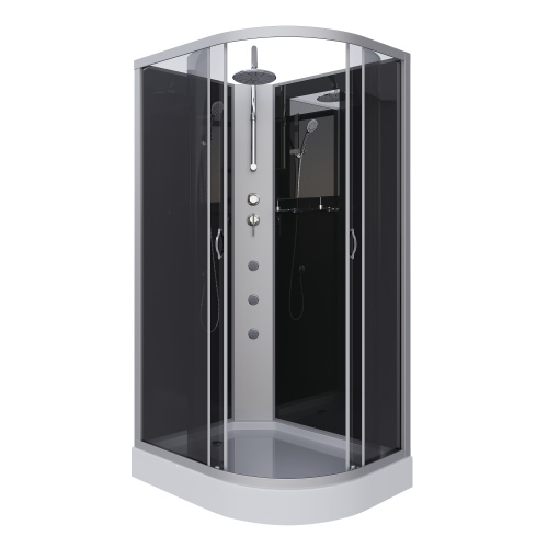 Душевая кабина Niagara Classic 35121433LBKTG 120х80 асимметричная без крыши ориентация левая