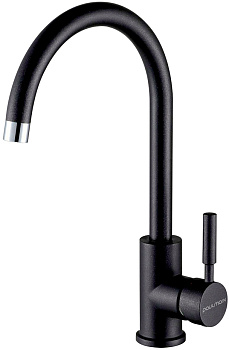 Смеситель для кухни Paulmark HOLSTEIN Ho212063-BLM на раковину черный металлик