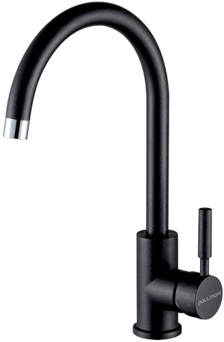 Смеситель для кухни Paulmark HOLSTEIN Ho212063-BLM на раковину черный металлик