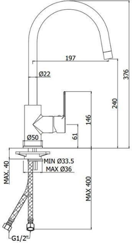 Смеситель для кухни Paffoni Red RED180CR на мойку хром - фото 2