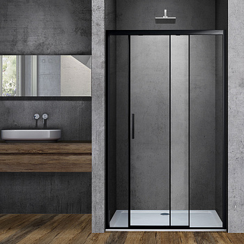 Душевая дверь Vincea Soft VDS-3SO140CLB 140х195 стекло прозрачное профиль черный