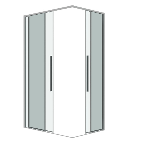 Душевой уголок Grossman Galaxy 300.K33.01.1110.10.00 110х100 стекло прозрачное профиль хром глянцевый без поддона - фото 2