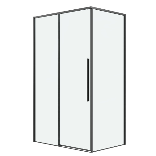 Душевая перегородка Grossman Galaxy 200.K33.01.90.42.00 90х195 стекло прозрачное профиль графит - фото 2