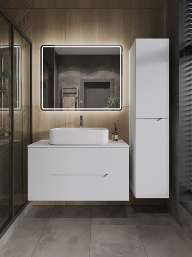 Тумба с раковиной Orange Line Li-100TuwMDF+B07-600W 101х46х69 - фото 5