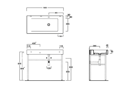 Раковина из санфаянса Simas FZ 12 bia 100х50 подвесная цвет белый - фото 3