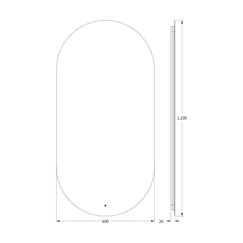 Зеркало в ванную Defesto OPTI DF 2916R 60х120 - фото 2
