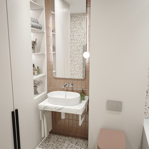 Столешница Teymi Helmi T150107 70х50 подвесная цвет белый - фото 3