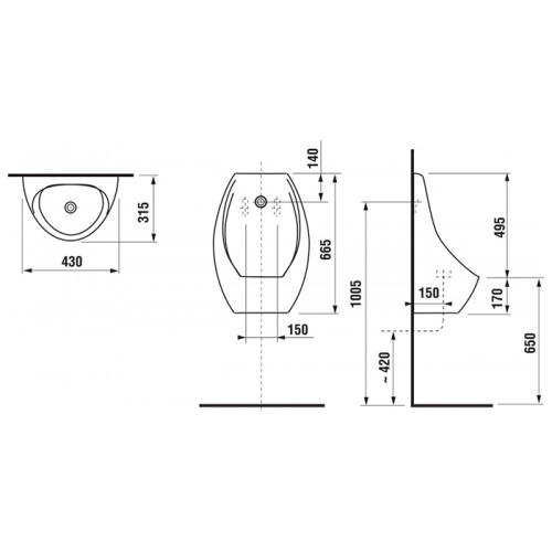 Писсуар Roca Access Z.RU93.1.018.1 подвесной белый - фото 2