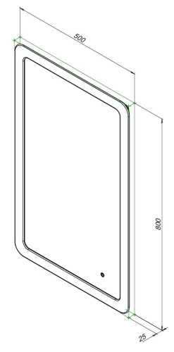 Зеркало в ванную Aquanet Ирис 00326446 50х80 - фото 5