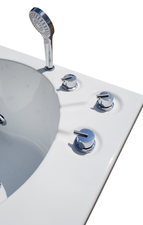 Смеситель Royal Bath HARDON RB611 на борт ванны серебро