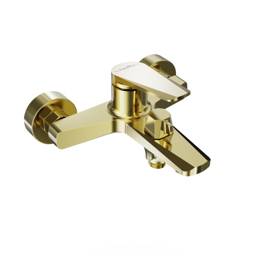 Смеситель для ванны Tokito KIN TOK-KIN-1014 настенный брашированное золото - фото 2