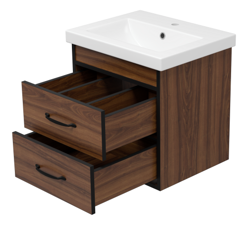 Тумба под раковину Misty Кедр П-Кед09050-011По 46х38х48 подвесная - фото 4