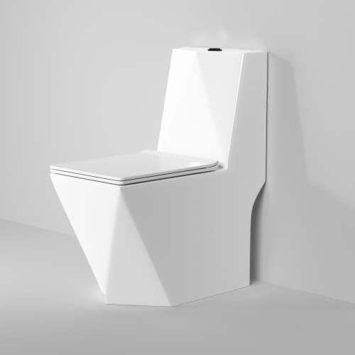 Унитаз напольный с бачком Grossman Cristal GR-4491 белый с сиденьем микролифт безободковый каскадный смыв - фото 2