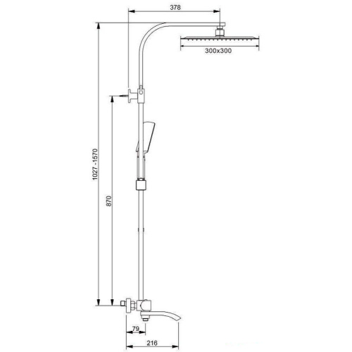 Душевая стойка с термостатом Gappo G07-6 G2407-60 - фото 2