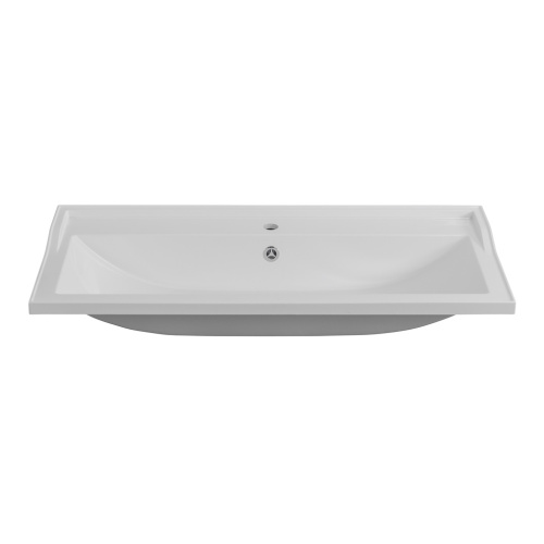 Раковина из искусственного камня Cezares GIUBILEO CZR-1000/450-LV-MR-FS 80х45 подвесная цвет белый матовый 1 отверстие под смеситель - фото 2