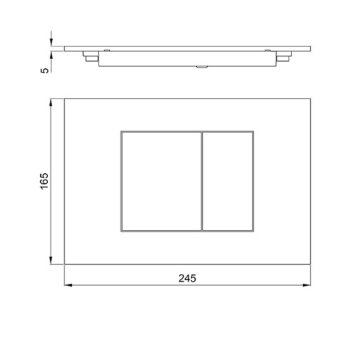 Клавиша смыва пневматическая Almar WC PLATE E330001.HB цвет латунь - фото 2