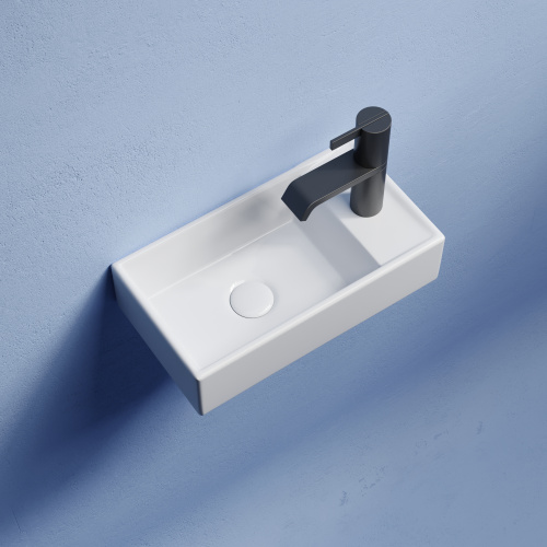 Раковина из сантехнического фарфора Ceramica Nova ELEMENT CN6051L 42х22 подвесная цвет белый 1 отверстие под смеситель - фото 5