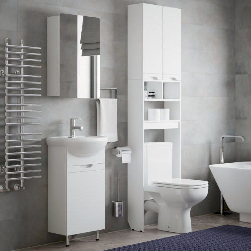 Полка Corozo Лея SD-00000098 55х20х140 напольная цвет белый - фото 2