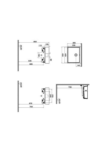 Раковина из сантехнического фарфора Vitra ArchiPlan 7403B003-0012 50х40 накладная цвет белый без отверстий под смеситель - фото 2
