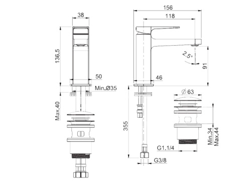 Смеситель Fima Carlo Frattini F3942NCR*** на биде хром - фото 2