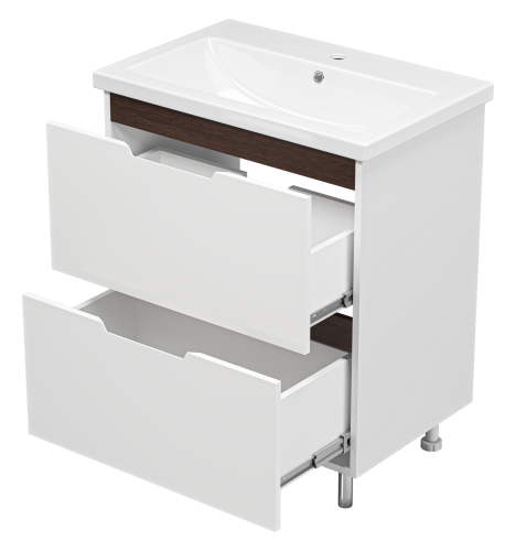 Тумба под раковину Misty Лайм Э-Лай01070-2Я 66х43х70 напольная - фото 4