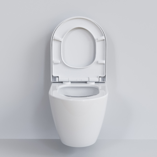 Унитаз подвесной Ambassador Queen 113T20001R-112T20001 белый глянцевый с сиденьем микролифт каскадный смыв - фото 3