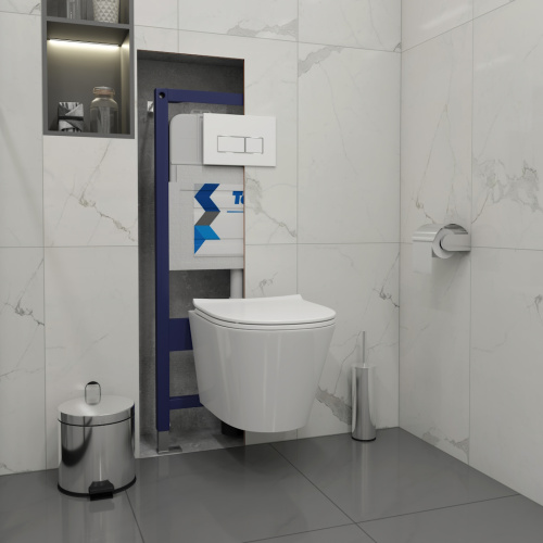 Клавиша смыва механическая Teymi Helmi T70206 цвет белый/хром - фото 3