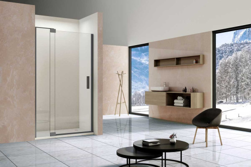 Душевая дверь Vincea Extra VDP-1E9010CLGM 100х200 стекло прозрачное профиль вороненая сталь - фото 2