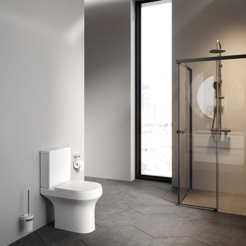 Унитаз напольный с бачком Am.Pm X-Joy C85A8601SC белый с сиденьем микролифт безободковый каскадный смыв - фото 3